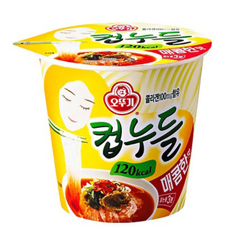 Ottugi spicy instant ramen packaging showing six-pack for a quick snack