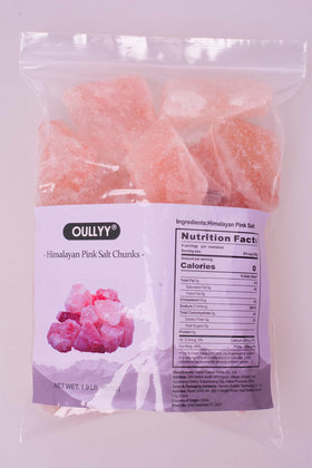 OULLYY Himalayan salt chunks with no processing, suitable for bath tub, lamp, or decor.