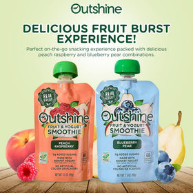 Outshine Fruit & Yogurt Smoothie Pouches lunchbox-ready display