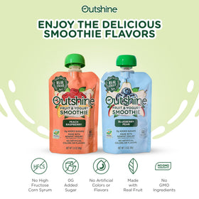 Outshine Fruit & Yogurt Smoothie Pouches real fruit texture close-up