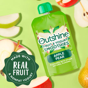 Outshine Smoothie Pear Vanilla Yogurt swirl showcases creamy texture and fruit flavors.
