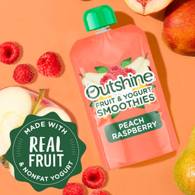 Outshine Smoothie Raspberry Peach six-pack, ready for busy mornings