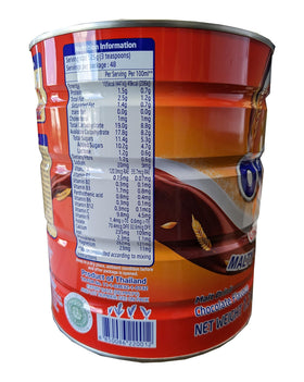 Ovaltine label close-up notes Thailand origin and malt sweetness.