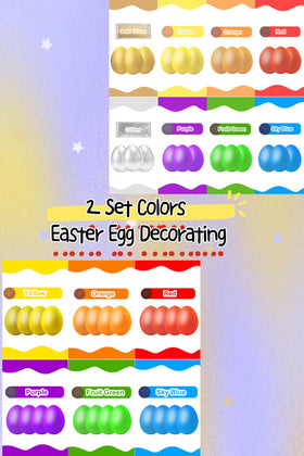 Ovenli egg trays organize colors and drying spots.