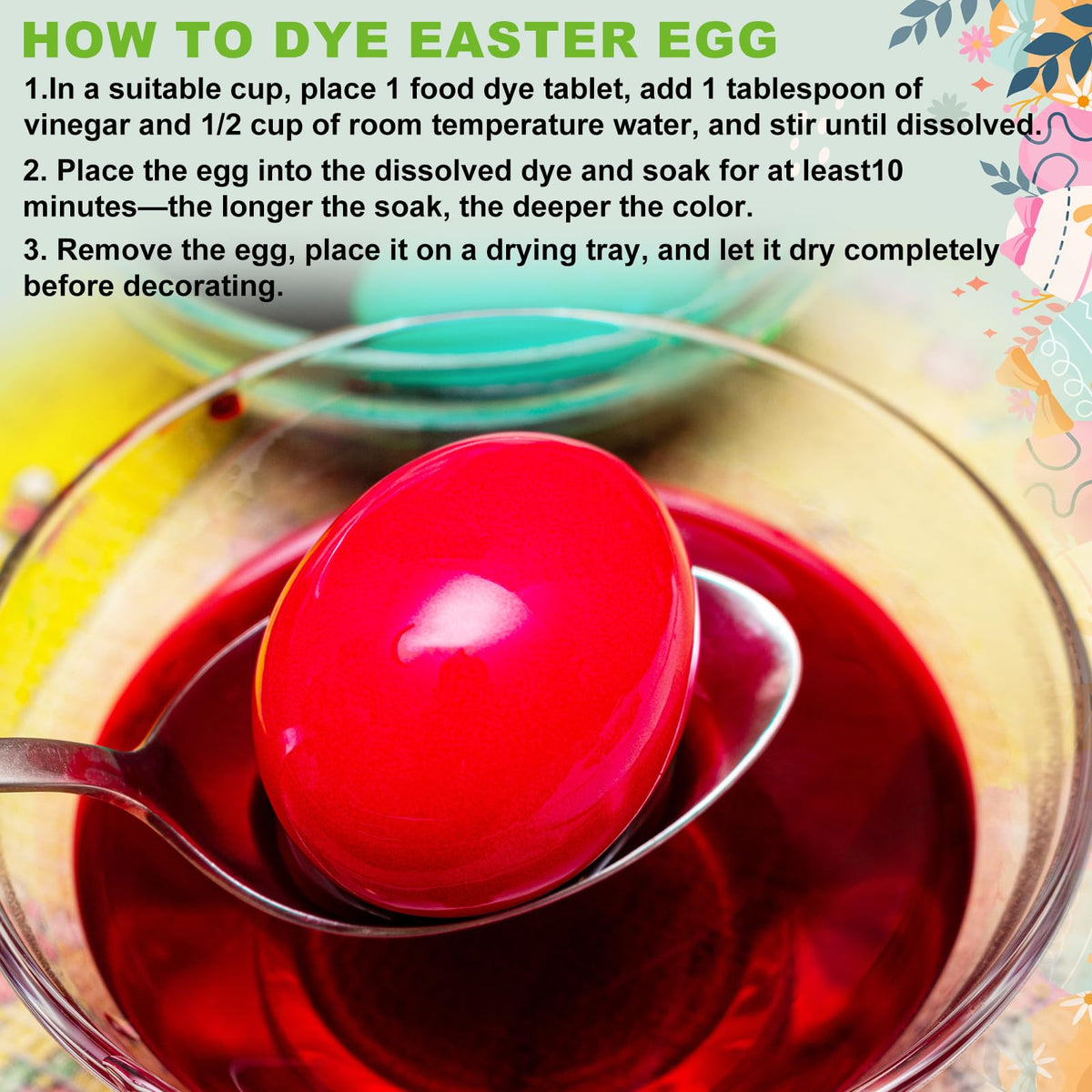 Ovenli egg holders eight-pack keep eggs steady during dyeing.
