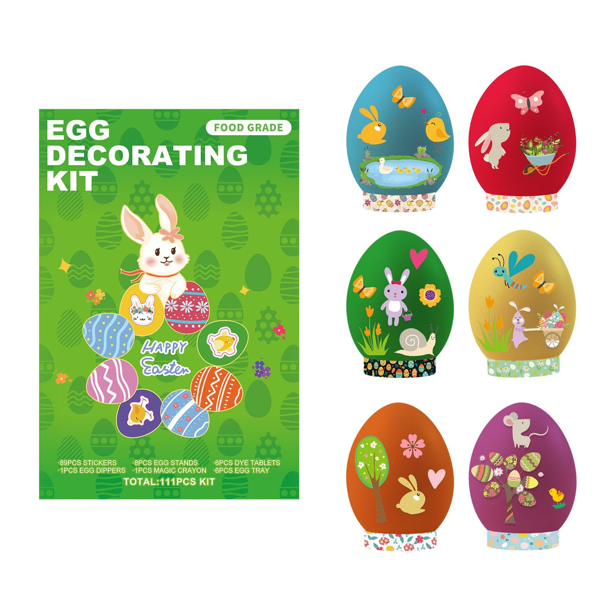 Ovenli mess-free design with compartments keeps eggs safe during drying.