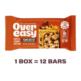 Over Easy bar-wrap close-up, individually wrapped breakfast bar for quick mornings.