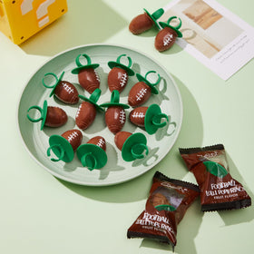 Oweiroi football ring candies individual-pack view, keeps freshness and hygiene intact.