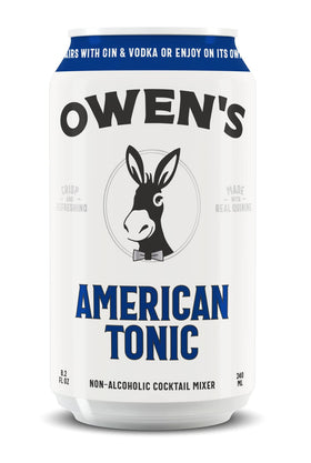 Owen's American Tonic bottle pour highlights orange zest finish for vibrant cocktails