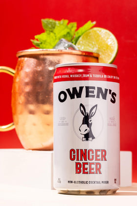 Owen's Ginger Beer ingredients showcase real ginger and lime for authentic flavor.