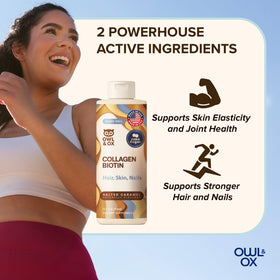 Biotin-enriched creamer close-up supports daily routine with Owl and Ox.