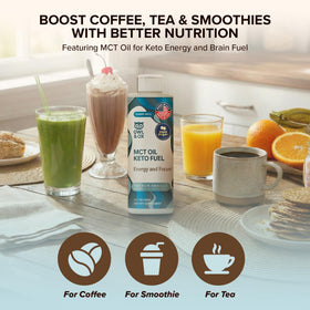 Owl and Ox vanilla MCT creamer in mug shows keto-friendly coffee enhancement