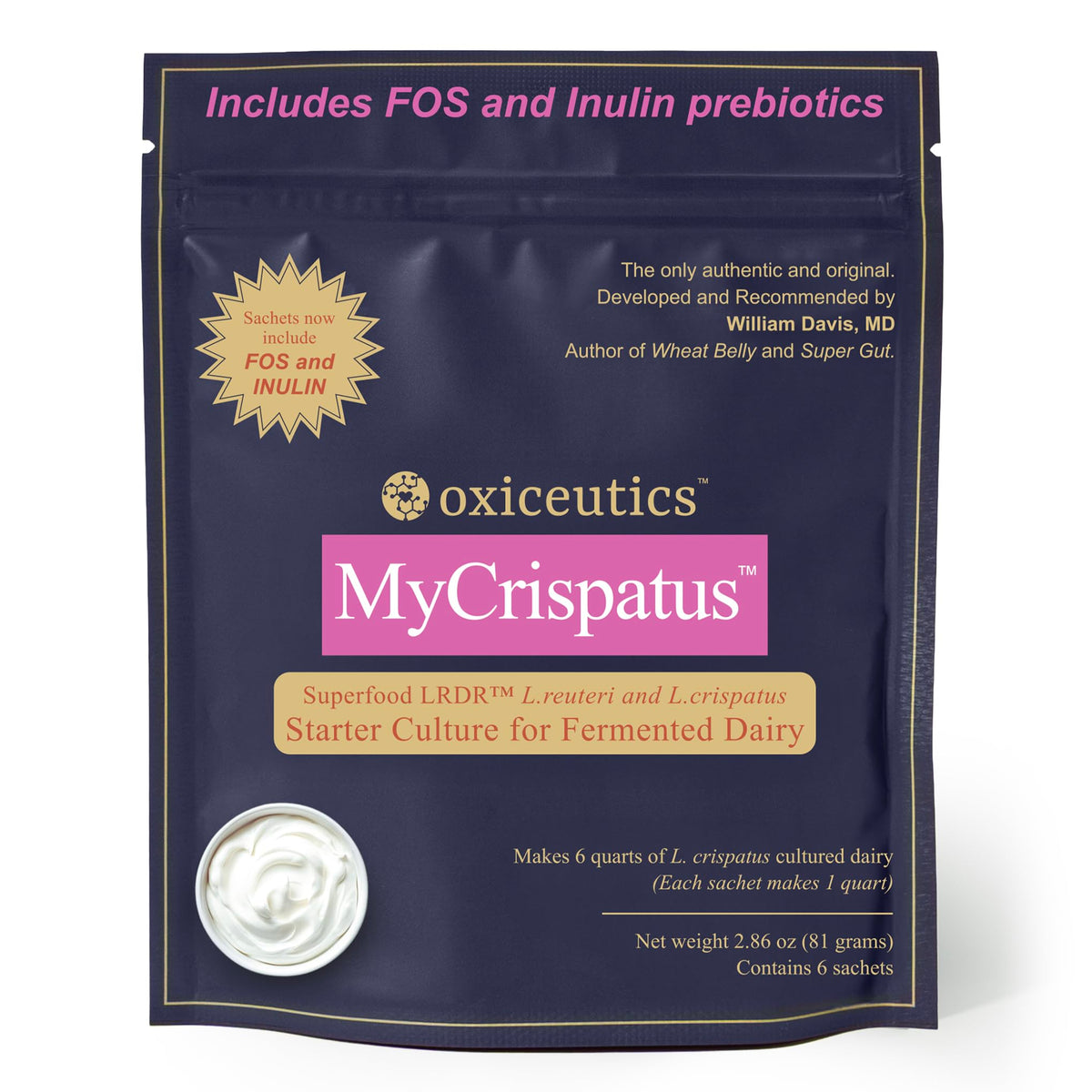 MyCrispatus starter culture pack by Oxiceutics for home fermentation.