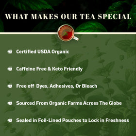 Oxify mint aroma enhances your soothing tea ritual