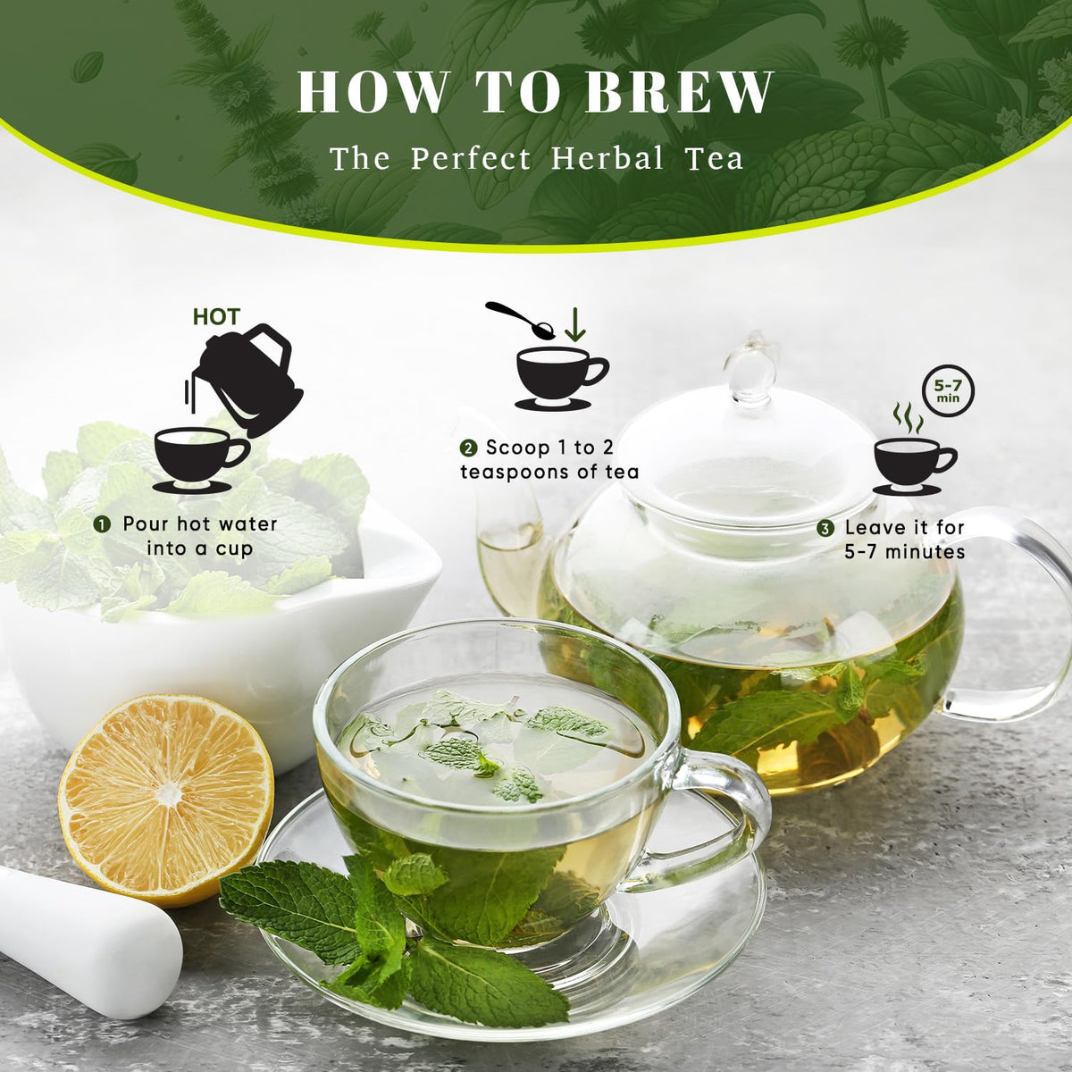 Oxify loose-leaf tea showcasing bright aroma and full flavor