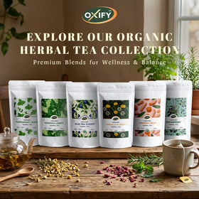 Oxify hibiscus tea in a mug, perfect for daily rituals