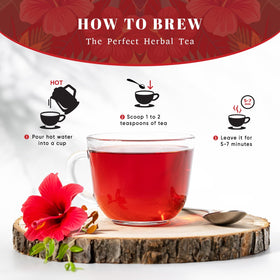 Oxify Organic Hibiscus tea iced in a tall glass for cooling refreshment