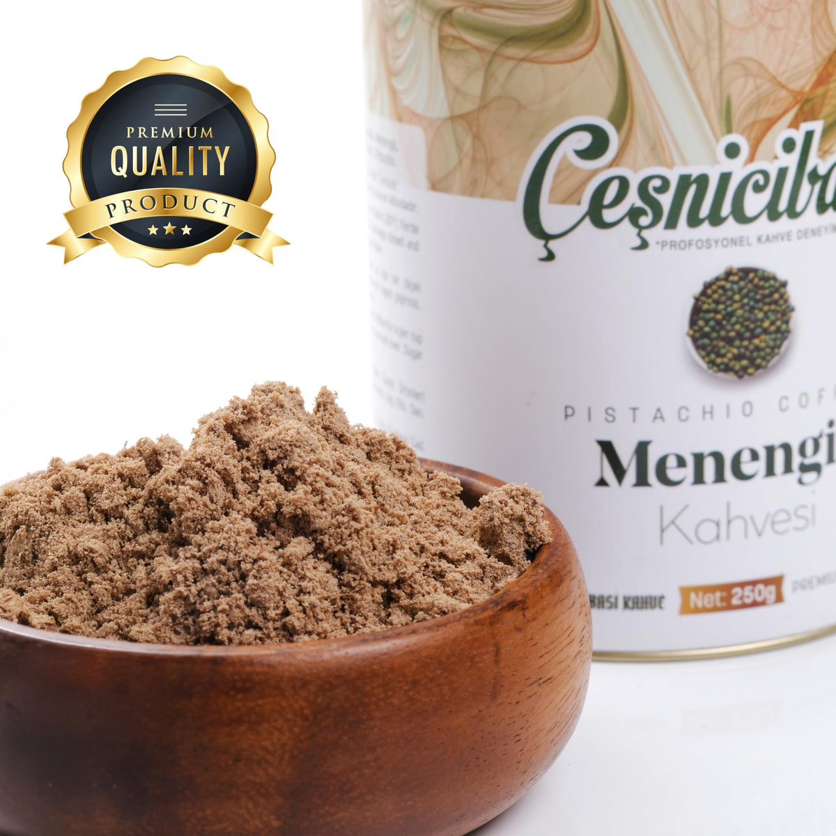 OZ ERCIYES Menengic cup steaming with inviting pistachio aroma.