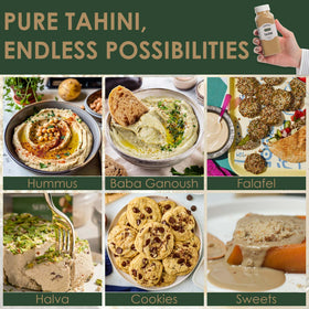 OZ ERCIYES Tahini Paste in vegan sauce bowl highlighting nutty flavor.