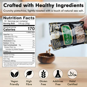 OZ ERCIYES roasted salted pistachios in packaging showcase convenient freshness