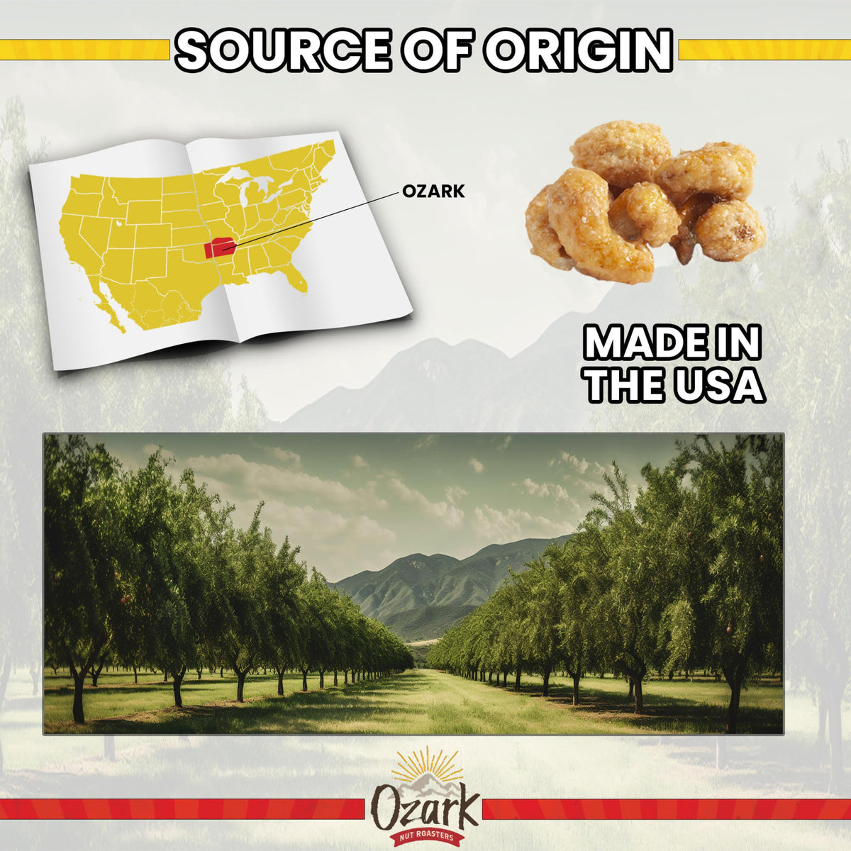 Ozark Nut Roasters Handcrafted Recipe Batch, traditional craft for authentic flavor.