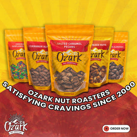 Ozark Nut Roasters Snack in a Bowl, ready-to-share cashews for gatherings or offices.