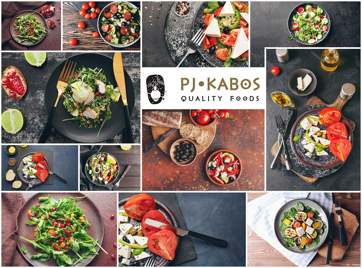 P.J. KABOS artichoke and salad with olive oil drizzle.