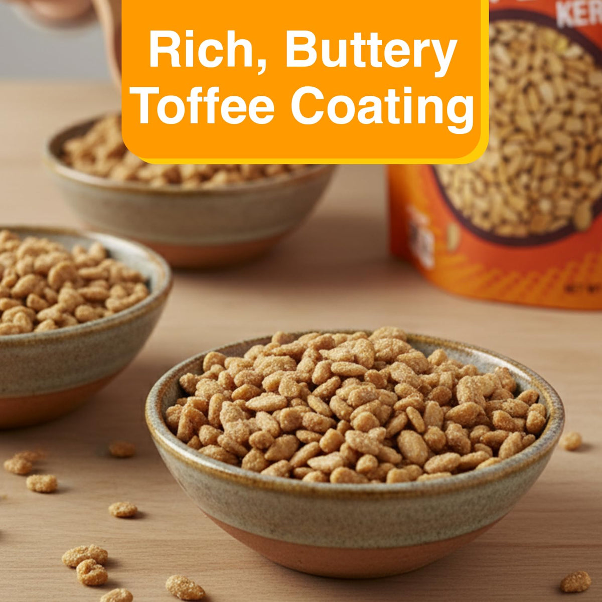 P-Nuttles crunchy butter toffee coating on sunflower kernels.