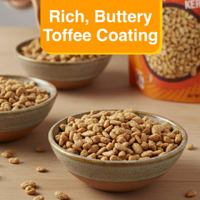 P-Nuttles crunchy butter toffee coating on sunflower kernels.