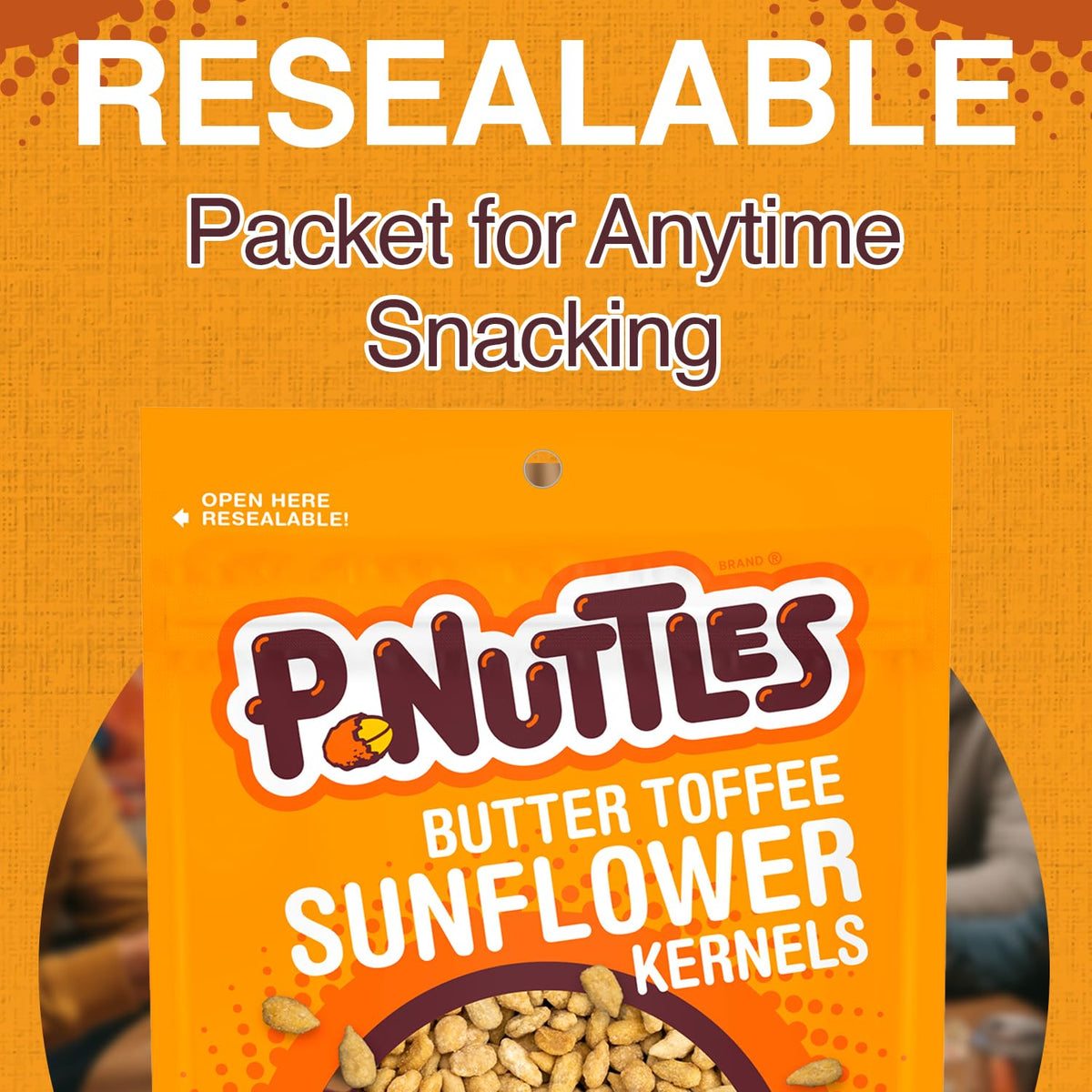P-Nuttles on-the-go snack in a bag during travel.