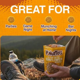 P-Nuttles shell-free sunflower kernels for quick, mess-free snacking.