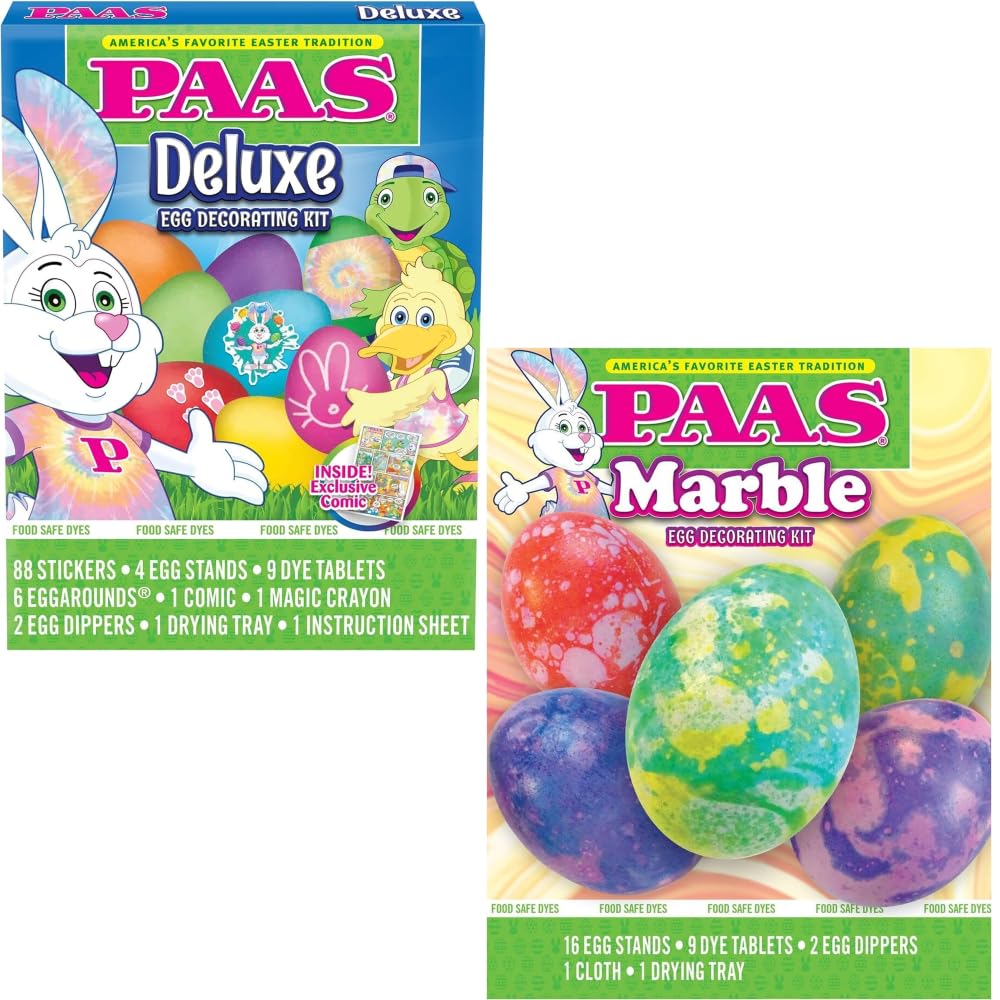PAAS Egg Decorating Kit Super Set overview for family Easter crafts and inspiration.