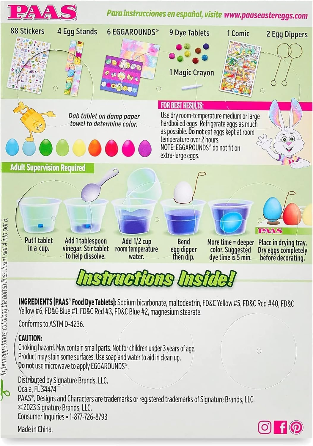 PAAS marble effect showing twisting color patterns on eggs.