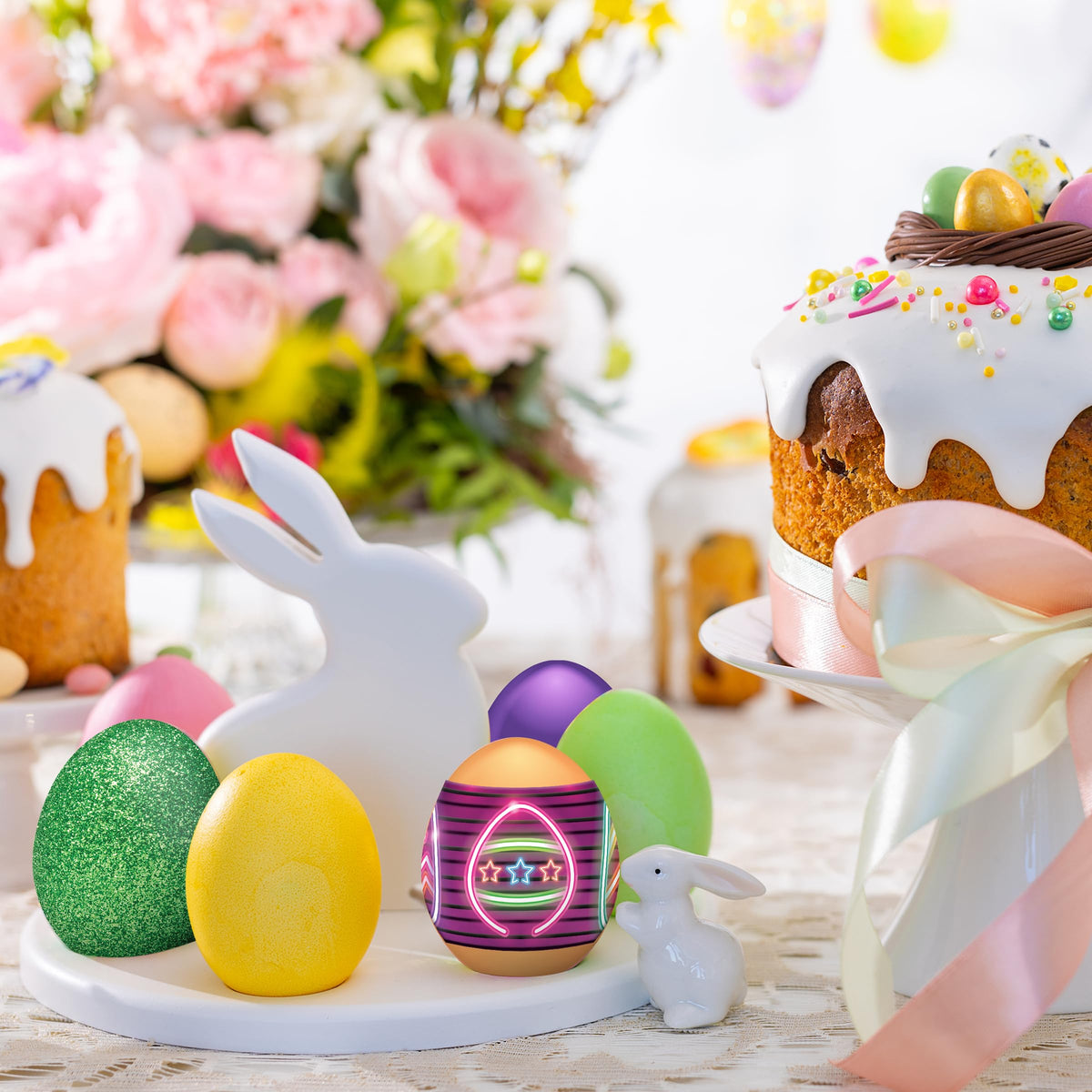 PAAS glitter pouch adds festive sparkle to eggs.