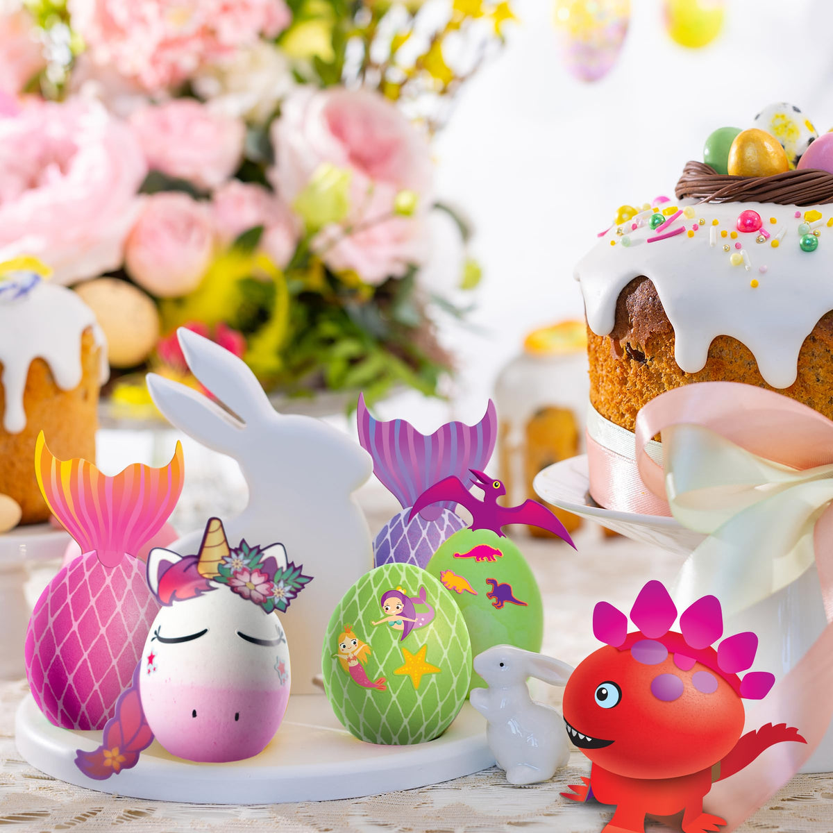 PAAS Loveable Llamas Egg Kit adds cute designs with easy decorating tools.