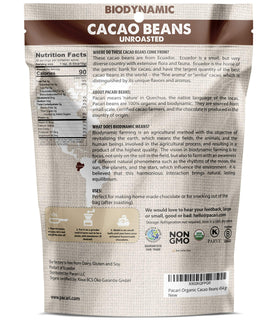 Pacari Ecuadorian cacao beans, fresh and unroasted for rich chocolate recipes.