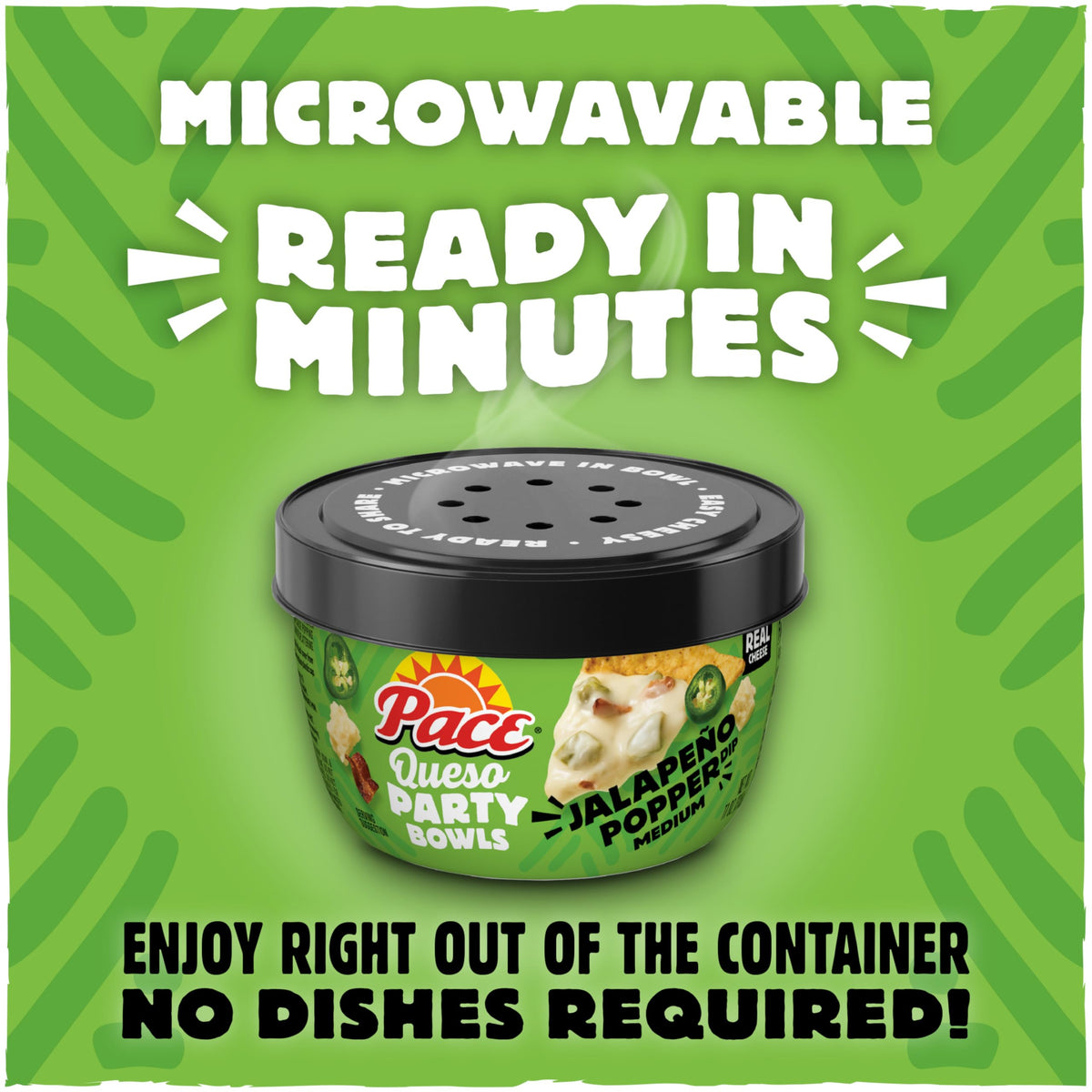 Pace Jalapeño Popper Dip ready-to-serve bowl reduces kitchen prep.