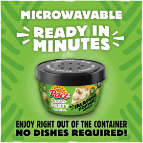 Pace Jalapeño Popper Dip ready-to-serve bowl reduces kitchen prep.