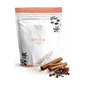 Pacific Chai spiced chai latte mix in cup steaming for quick hot drinks