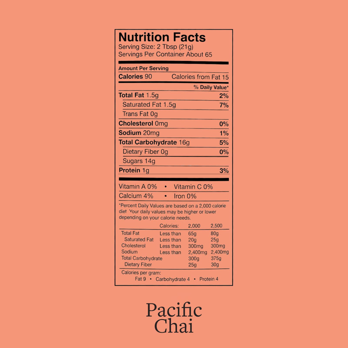 Pacific Chai Spiced Chai Latte Mix kitchen counter display invites daily indulgence.