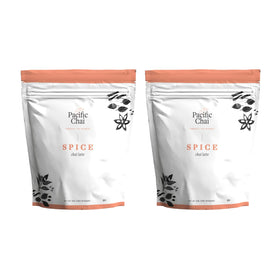 Pacific Chai spiced chai latte mix packaging for convenient, cafe-style home prep