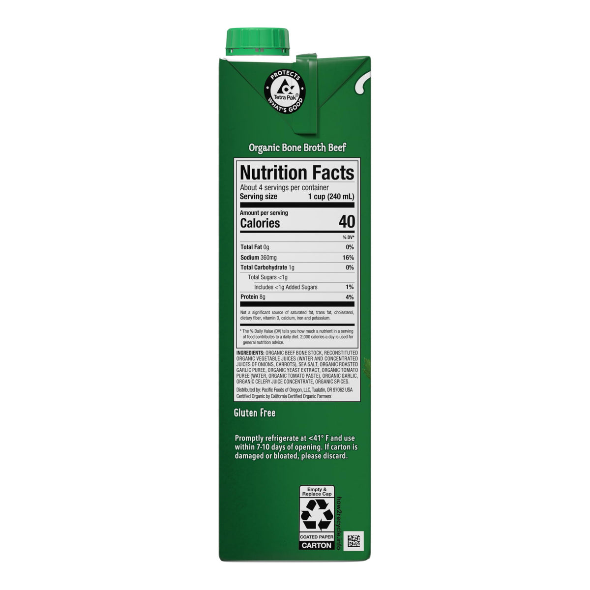 Pacific Foods Bone Broth pantry storage shot highlighting long shelf life