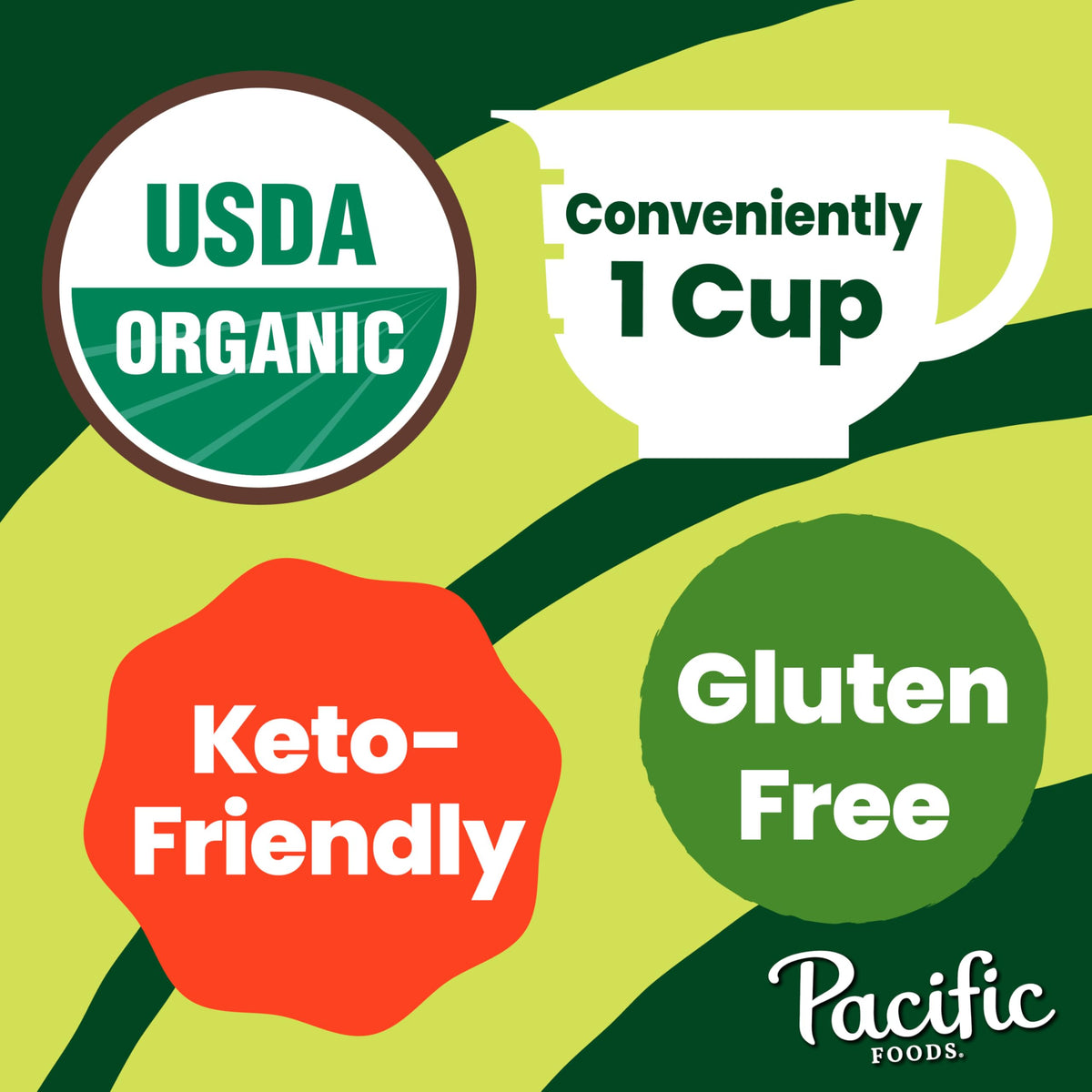 Pacific Foods broth is poured into a pot to show versatile soup base.