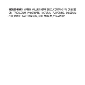 Pacific Foods hemp milk label close-up emphasizing keto-friendly, non-GMO ingredients.