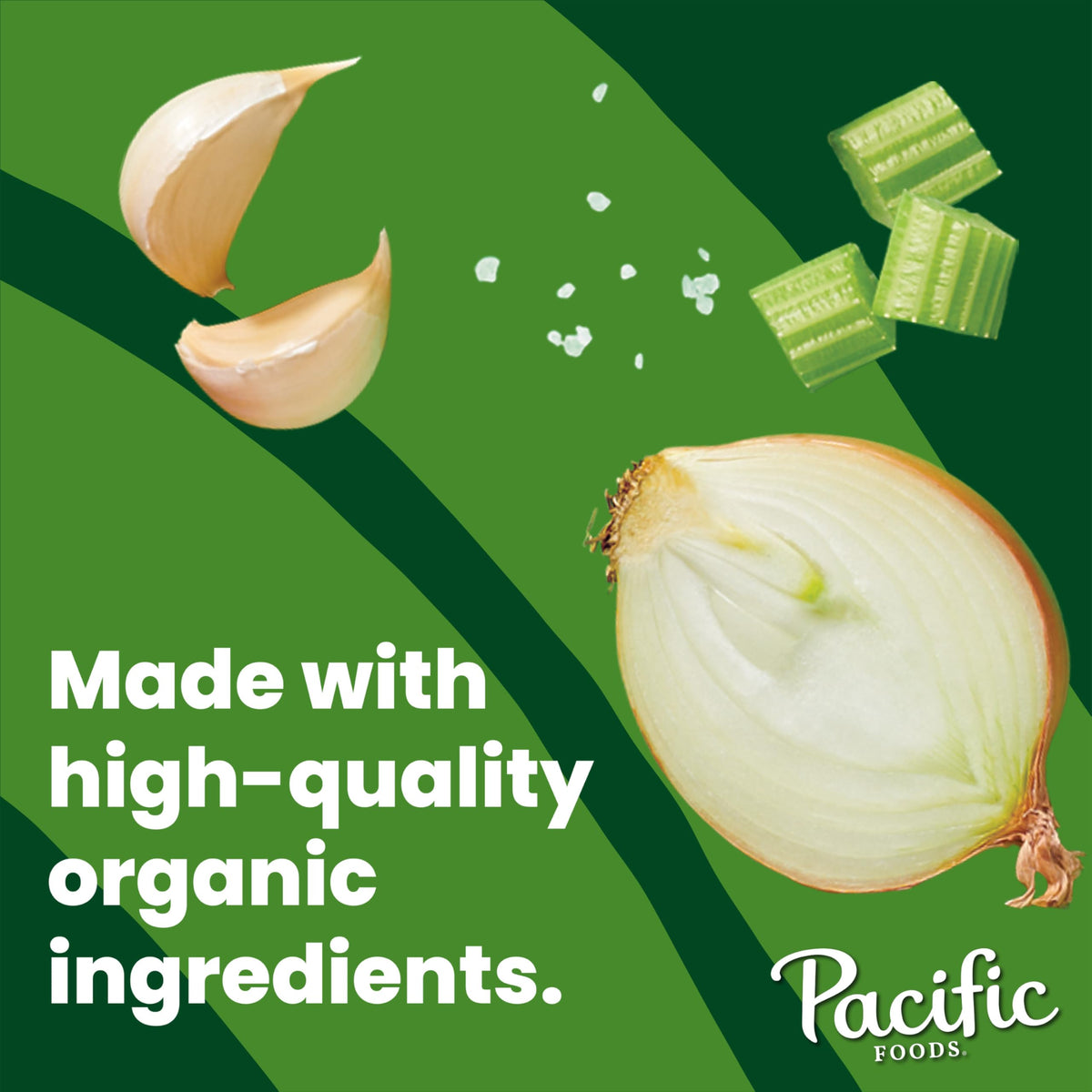 Pacific Foods Organic Beef Bone Broth ingredients close-up highlight organic non-GMO components