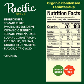 Pacific Foods label detail shows Regenerative Organic Certified tomato paste