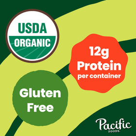 Pacific Foods microwave-ready can demonstrates minimal prep and fast warm-up.
