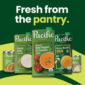 Pacific Foods pack of twelve cans for family-friendly meal planning.