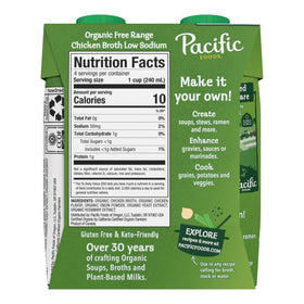 Pacific Foods six-pack packaging conveys bulk convenience for meal prep.