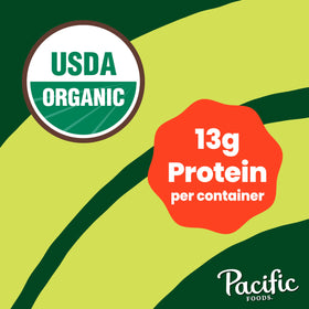Recyclable can from Pacific Foods supports easy disposal.
